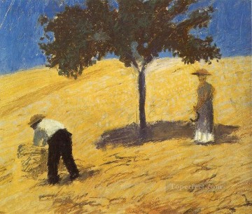Artworks in 150 Subjects Painting - Tree In The Grain Field Expressionist